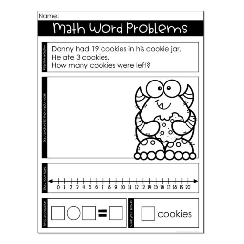 Math Story Problems - Set 1 - Subtraction - Lucky Little Learners