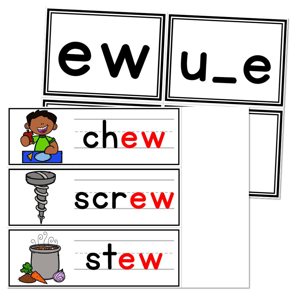 Phonics Word Wall - Long U - Lucky Little Learners