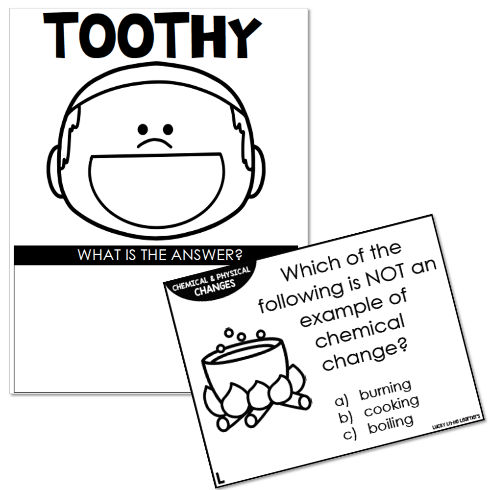 Toothy - Science - 2nd Grade - Chemical and Physical Change - Lucky ...
