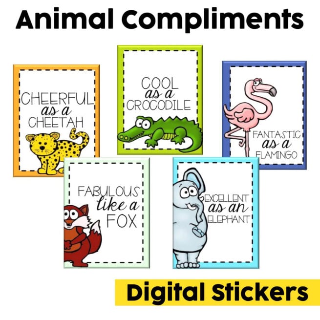 Brag Tags Animal Compliments - Digital Stickers