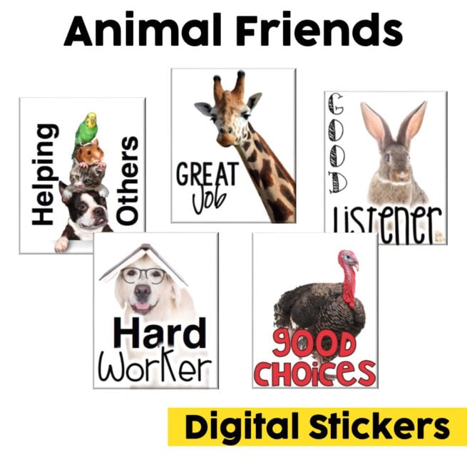 Brag Tags Animal Friends - Digital Stickers
