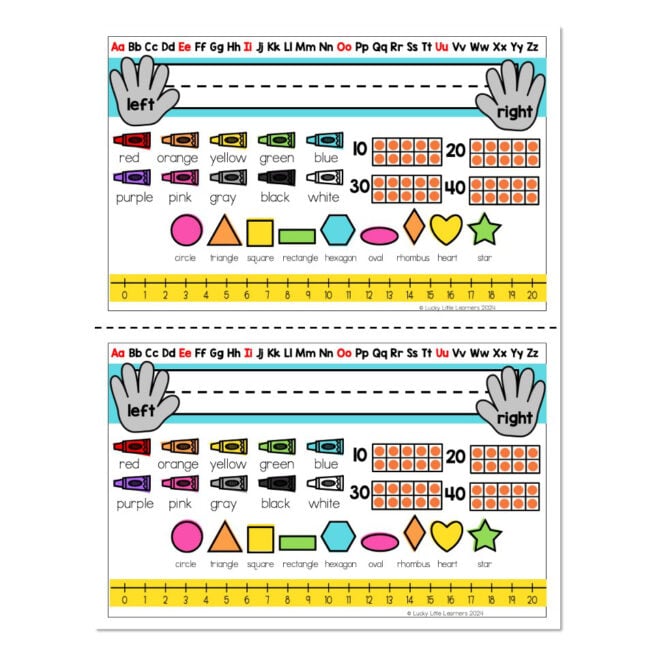 Classroom Setup - Desk Name Plates - Pencil Box Version 1