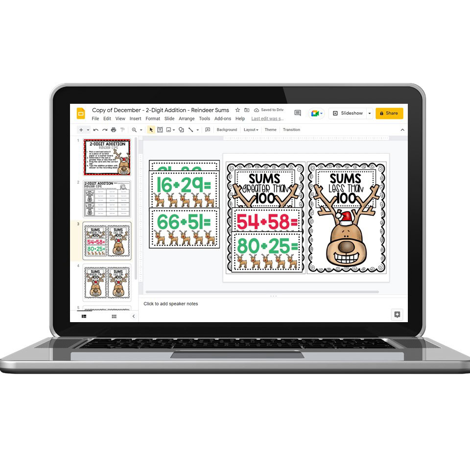 Digital - 2nd Grade December Math Center - 2 Digit Addition - Lucky ...