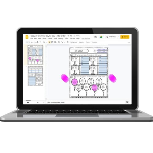 Digital - 2nd Grade Grammar Worksheets - ABC Order - Lucky Little Learners