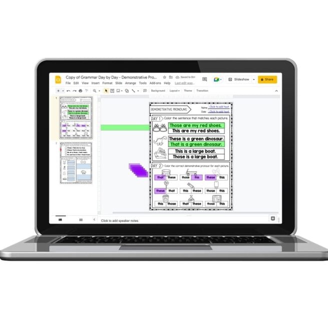 Digital - 2nd Grade Grammar Worksheets - Demonstrative Pronouns - Lucky ...