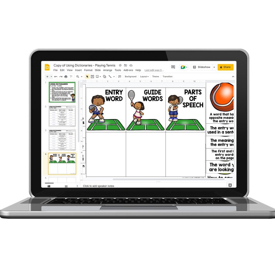 Digital - 2nd Grade Grammar Center - Using Dictionaries - Lucky Little ...