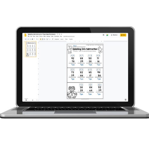 Math Problems Splashing Digital 2nd Grade Math Worksheets - Place Value - Splashing Into ...