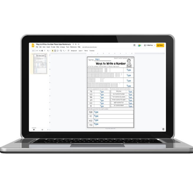 Digital 2nd Grade Math Worksheets - Place Value - Ways to Write a ...