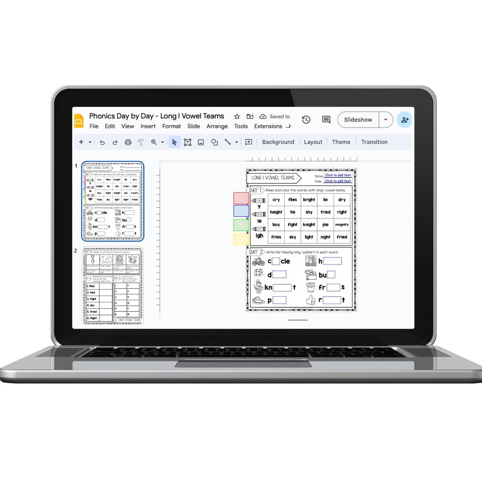 Digital - 2nd Grade Phonics Worksheets - Long I Vowel Teams - Lucky ...