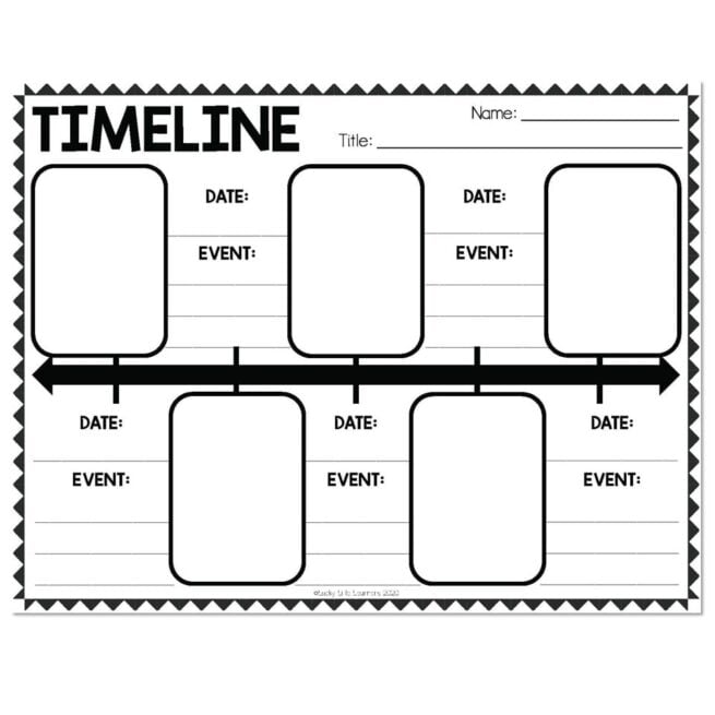 Lucky Little Toolkit - Literacy - Reading Graphic Organizers - Timeline