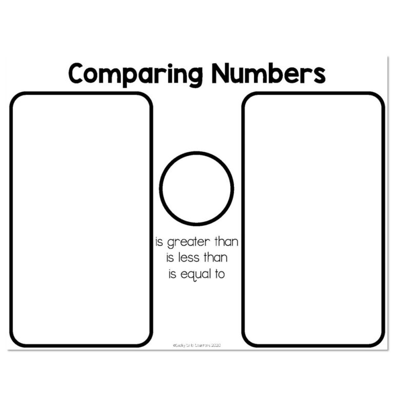 Lucky Little Toolkit - Math Resources - Comparing Numbers Mat - Lucky ...