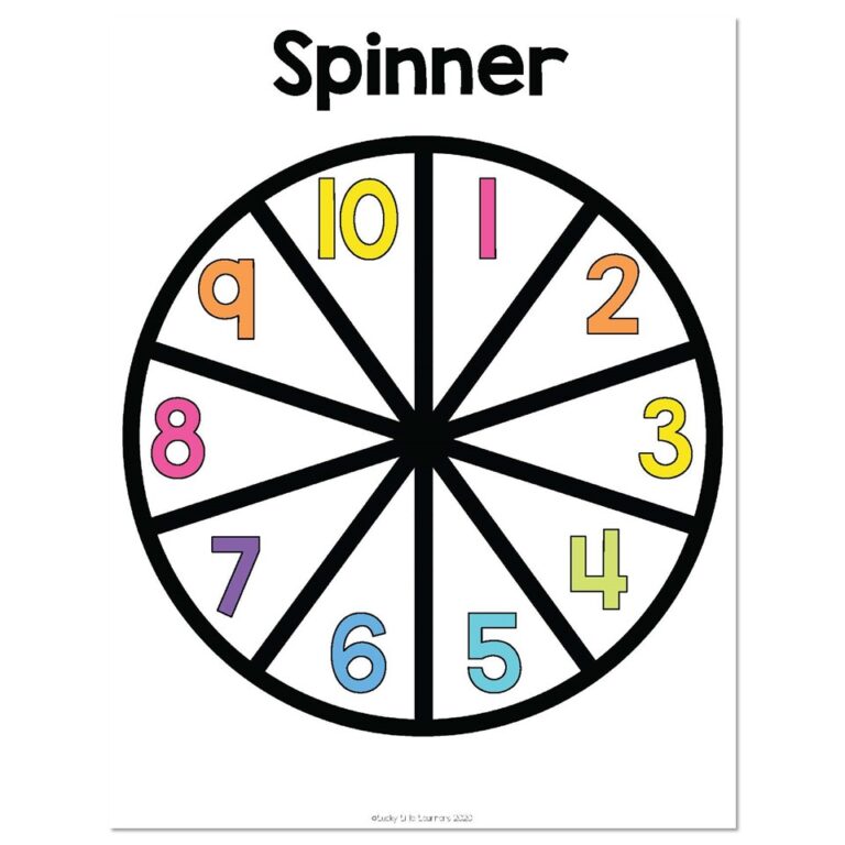 Lucky Little Toolkit - Math Resources - Number Spinners - Lucky Little ...