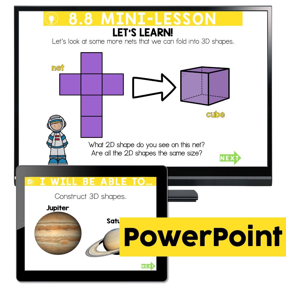 Lucky to Learn Math - 3D Shapes - Lesson 8.8 - Teaching Slides ...