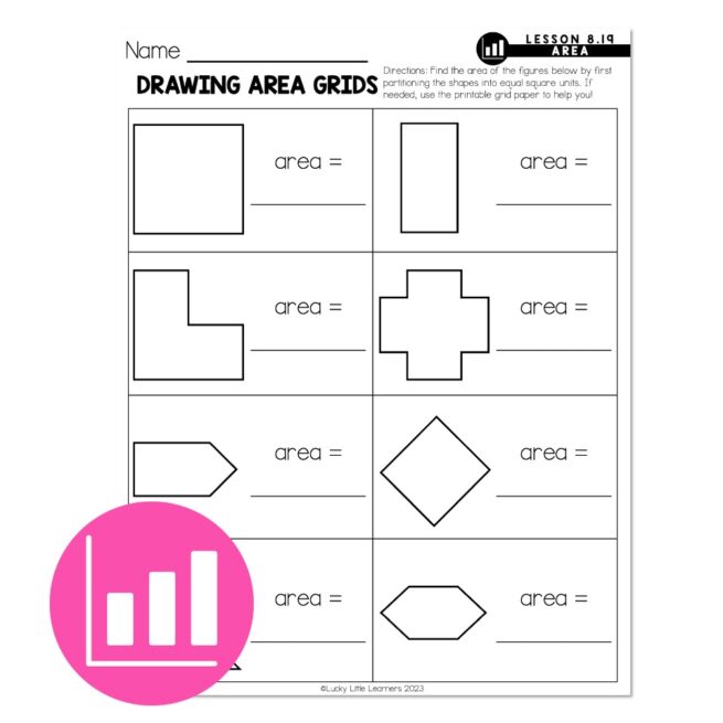 Lucky to Learn Math - Area - Lesson 8.19 - Differentiation - Drawing ...