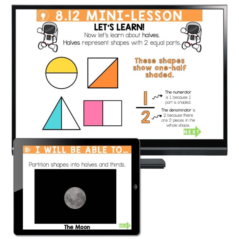 Facing Math Lesson 8 Lucky to Learn Math - Fractions - Lesson 8.12- Teaching Slides - Lucky ...