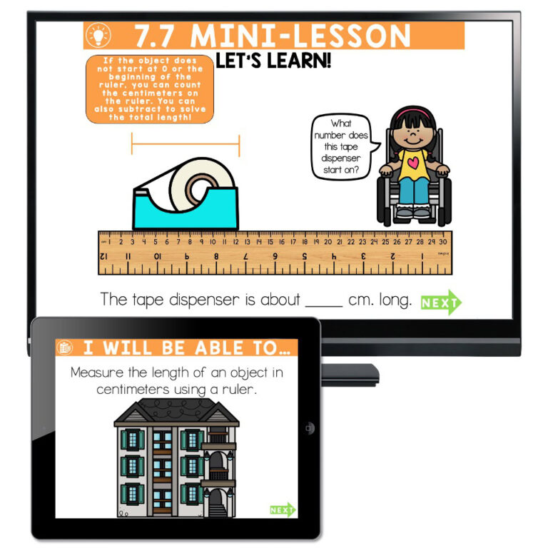Lucky to Learn Math - Lesson 7.7 - Centimeters - Teaching Slides ...