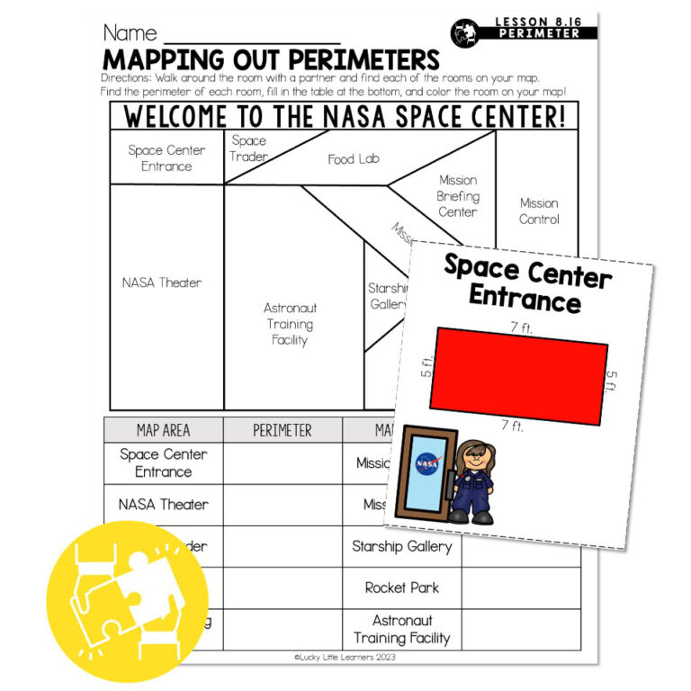 Map Questions Math Perimeter Lucky to Learn Math - Perimeter - Lesson 8.16 - Collaboration - Mapping ...