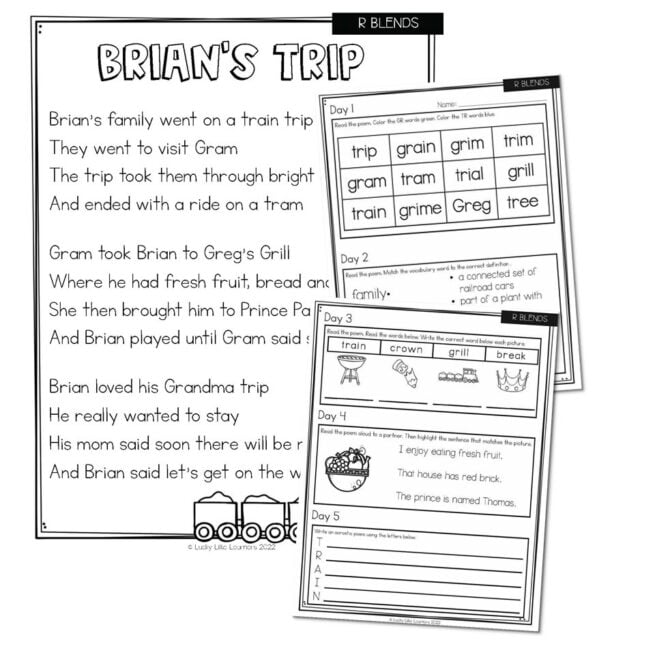 Poems For Grade R.pdf Phonics Poems - R Blends - Lucky Little Learners
