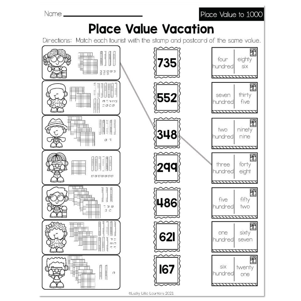 Summer - Early Finishers 2nd Grade - Math - Place Value to 1000 - Place ...