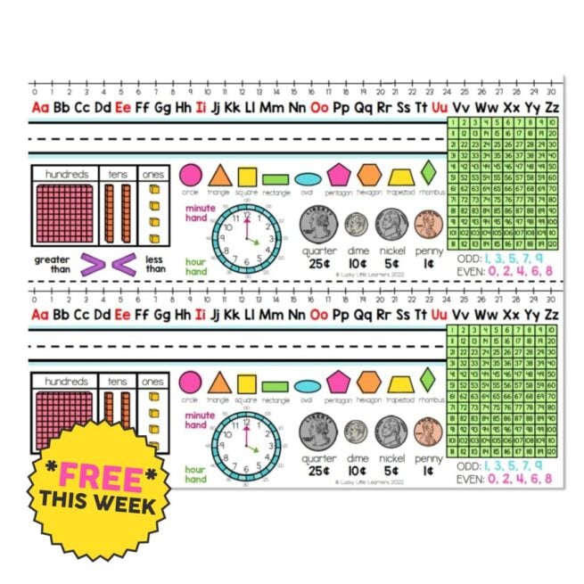 Sample Classroom Setup - Visuals - Desk Plates - Version 2