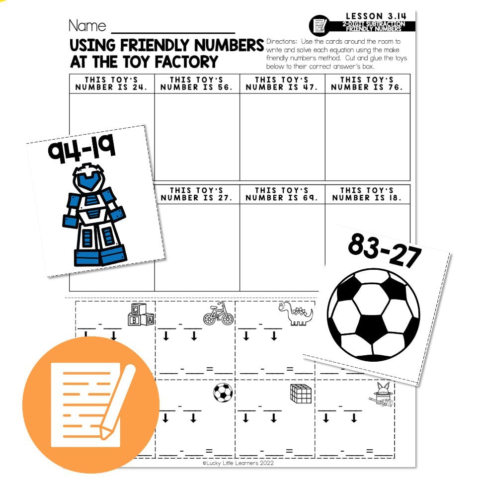 Lucky to Learn Math - 2-Digit Subtraction with Friendly Numbers ...