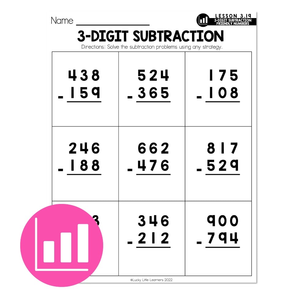 Lucky to Learn Math - 3-Digit Subtraction Friendly Numbers - Lesson 3. ...