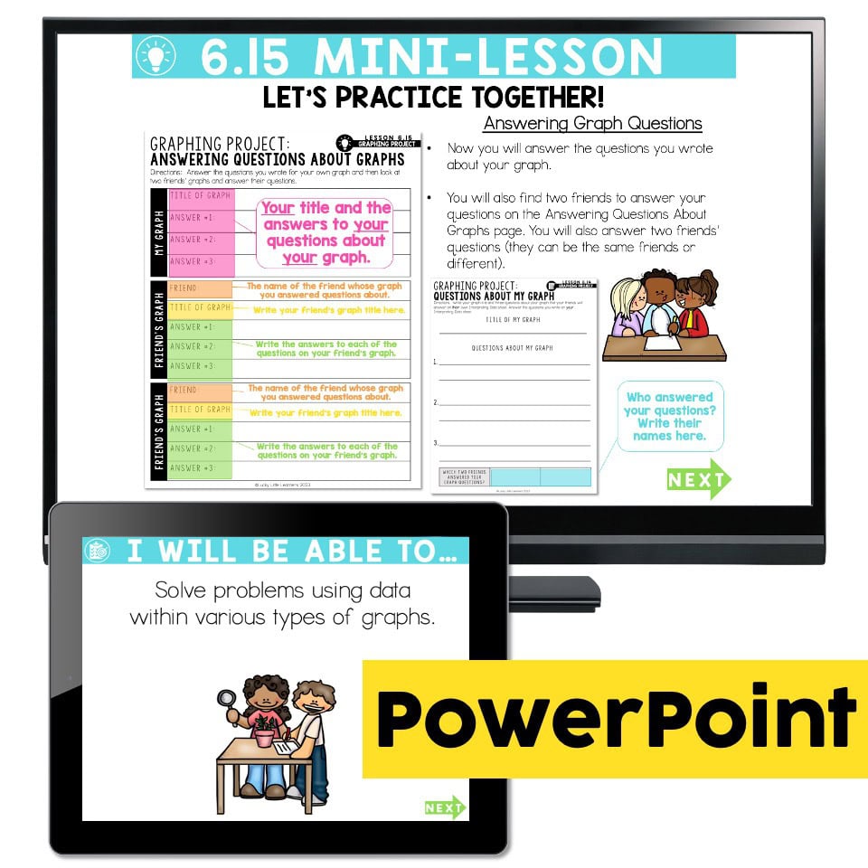 Solve Problems Using Data Lucky to Learn Math - Lesson 6.15 - Solve Problems Using Data Within ...