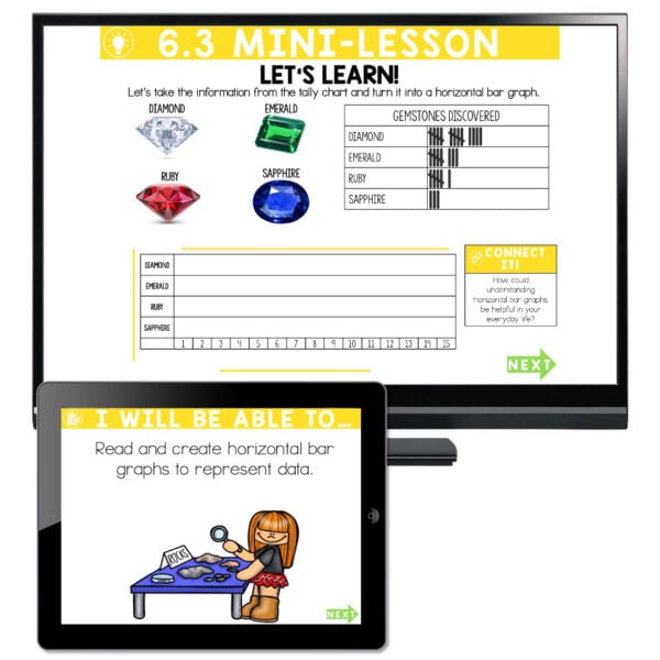 Lucky to Learn Math - Lesson 6.3 - Read and Create Horizontal Bar ...