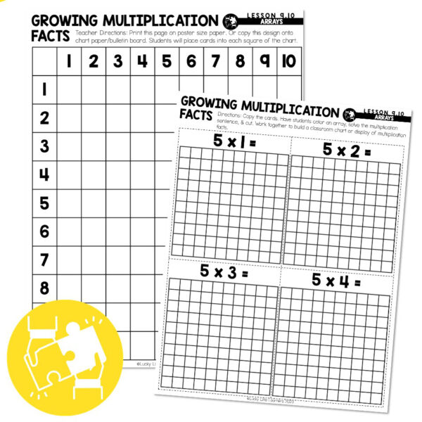 Lucky to Learn Math - Lesson 9.10 - Arrays - Collaboration - Growing ...