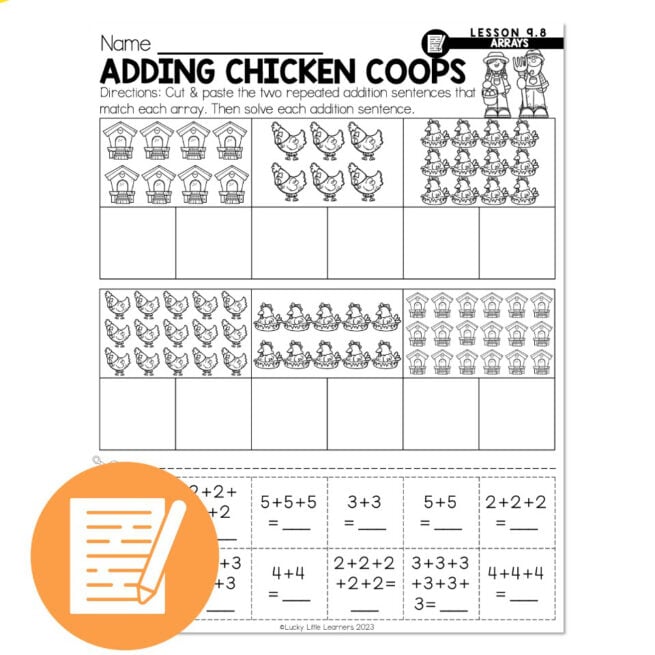 Lucky to Learn Math - Lesson 9.8 - Arrays - Independent Practice ...