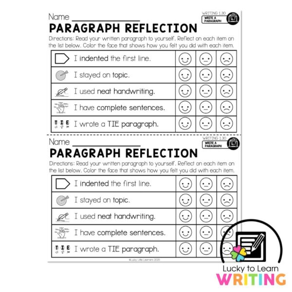 Lucky to Learn Writing 1st Grade - Unit 1 Writing Foundations - Writing ...