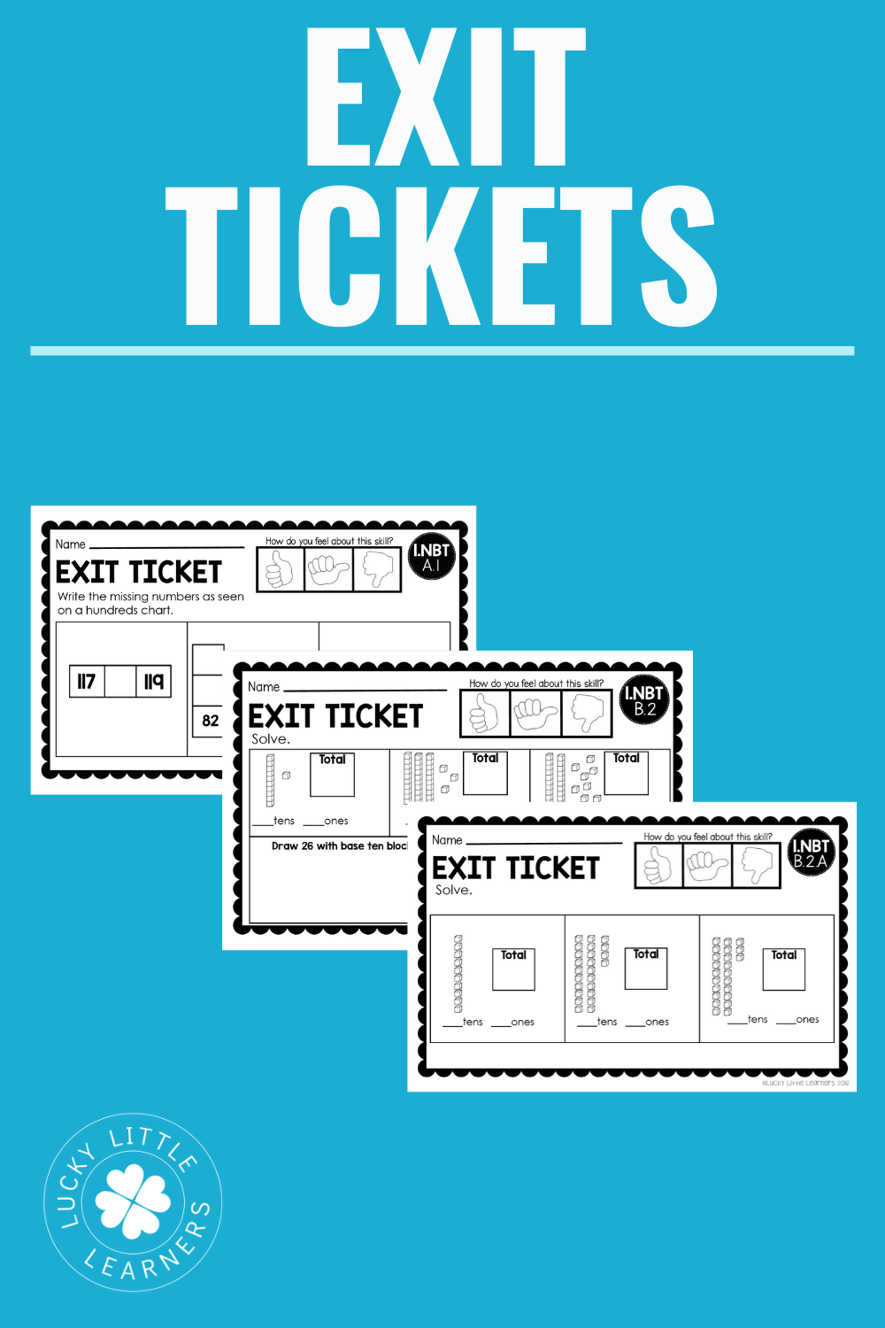 Write the number of the ticket, solve, and draw the number of bees on the line. 2nd grade math exit tickets bundle for practicing addition, subtraction, and number sense skills.