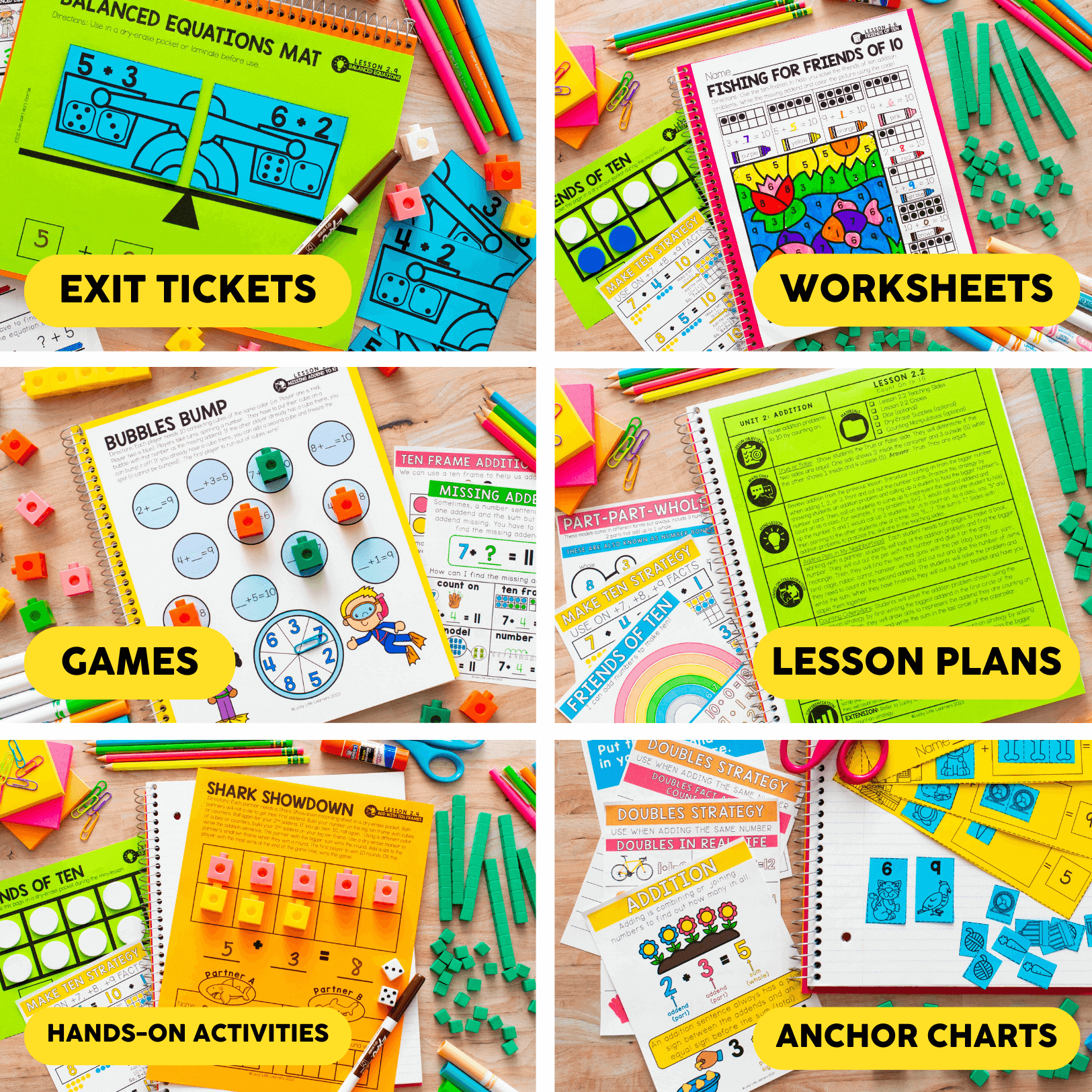 Engaging addition within 20 math activities for kids, including worksheets, games, lesson plans, anchor charts, and hands-on activities to enhance learning and understanding.