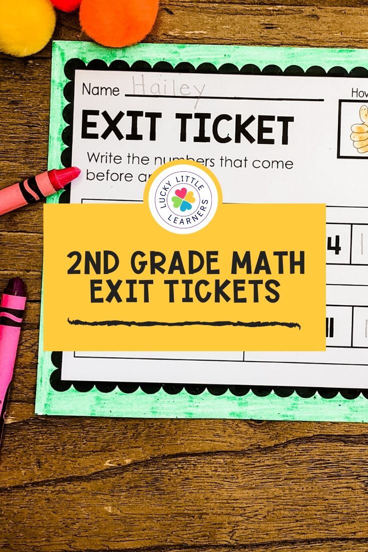 Bright 2nd Grade Math Exit Tickets Bundle for elementary teachers, featuring engaging activities to assess student understanding of math concepts, perfect for classroom use and learning success.