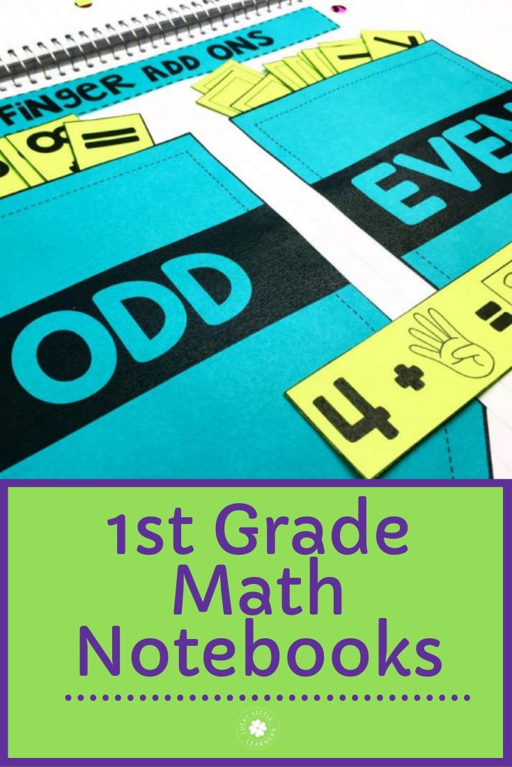 Bright educational image showcasing 1st Grade Math Notebooks with colorful odd and even number activities, perfect for early learners to develop math skills and number recognition.