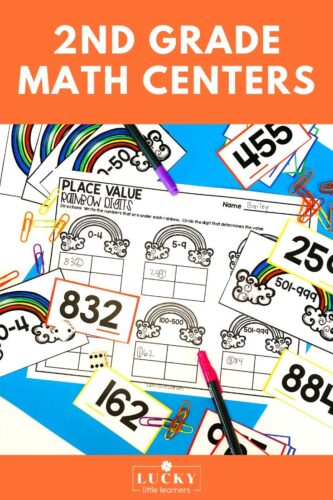 2nd Grade Math Centers Bundle - Lucky Little Learners