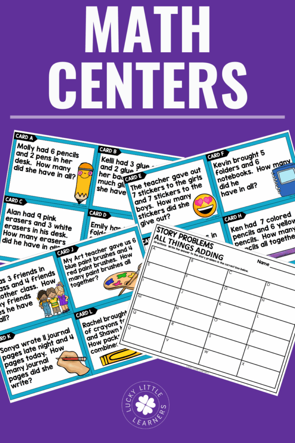 2nd Grade Math Centers Bundle - Lucky Little Learners