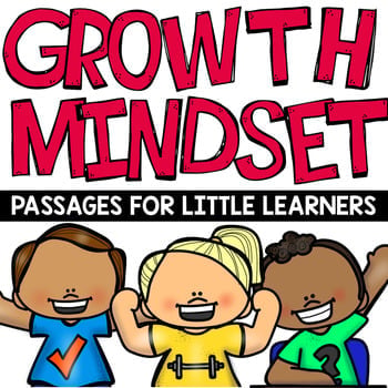 Encouraging growth mindset passages for little learners, featuring diverse children smiling and showing confidence, ideal for early education and fostering positive attitudes towards learning.