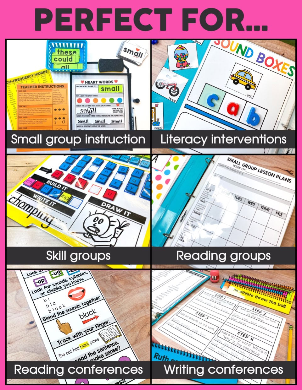 Enhance literacy skills with the Lucky Little Learners Small Group Instruction Kit, featuring reading, writing, and skill group activities, perfect for literacy intervention and small group teaching.