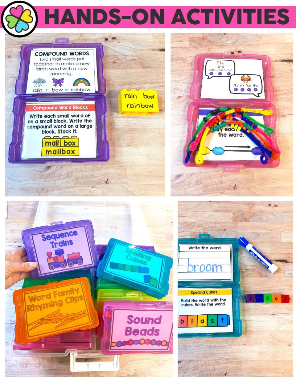 Write a detailed, SEO-optimized ALT tag, caption, and description for the image from titled Lucky Little Learners, focusing on keywords related to literacy intervention, small group activities, and h.