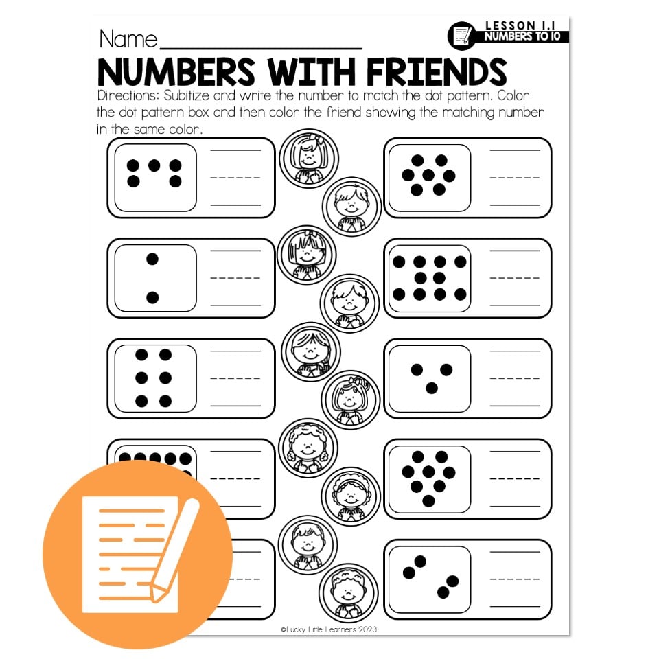 Lucky to Learn Math - 1st Grade - Lesson 1.1 - Numbers to Ten ...
