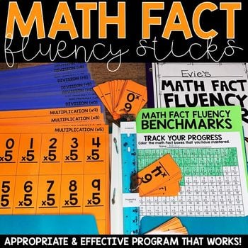 A multiplication and division fluency sticks set designed to improve math fact mastery with colorful, engaging tools for elementary students.