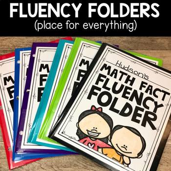 Multiplication and division fluency sticks in colorful folders for math practice, designed to improve students' math fact fluency with engaging, easy-to-use learning tools.