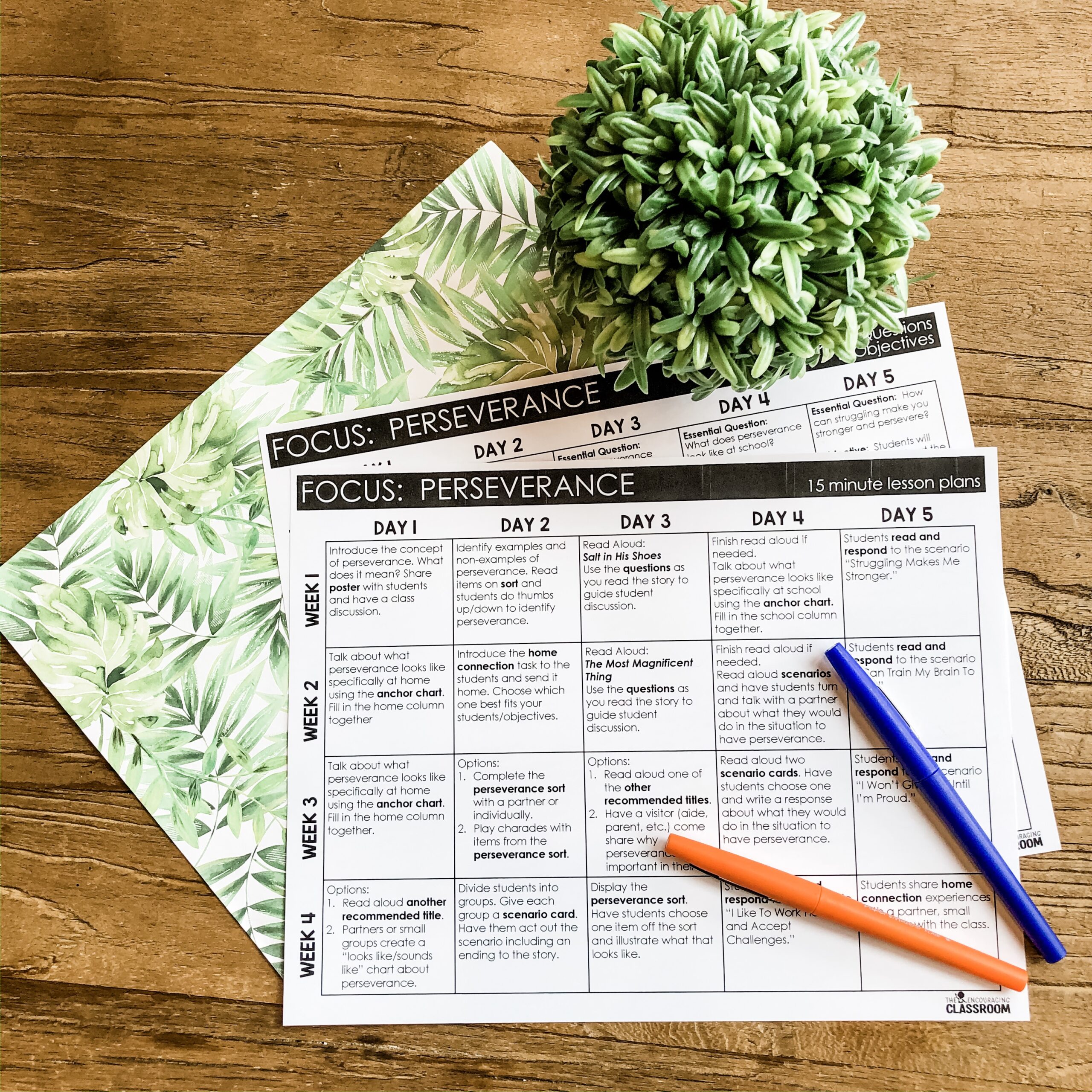 Introduce social emotional learning with the Perseverance Unit for 1st and 2nd grade, featuring daily lesson plans, activities, and strategies to build resilience and growth mindset in young learners.