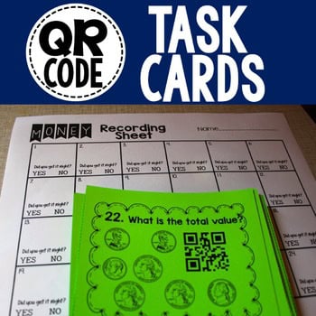 QR Code Math Task Card Bundle - Lucky Little Learners