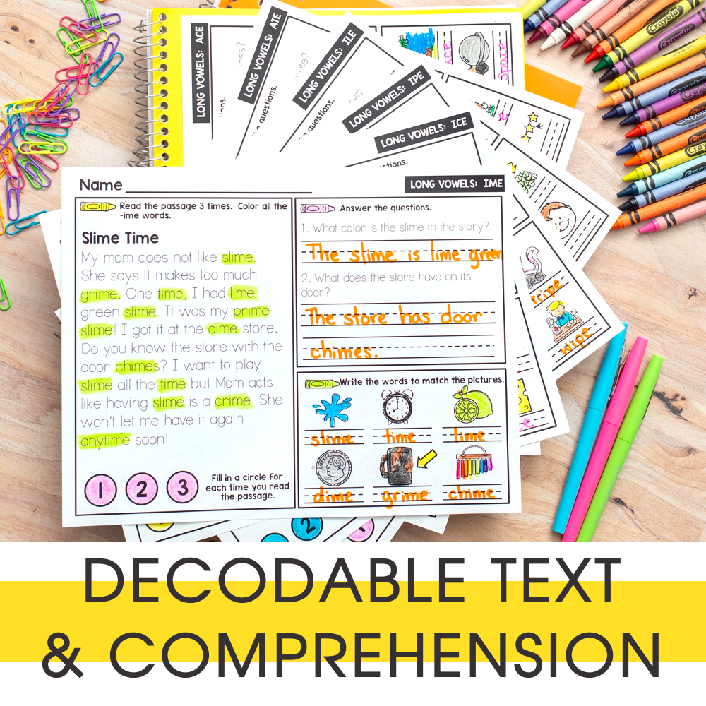 Long Vowels - 2nd Grade Decodable Reading Comprehension Passages ...