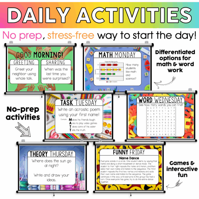 Morning Meeting Slides - Lucky Little Learners