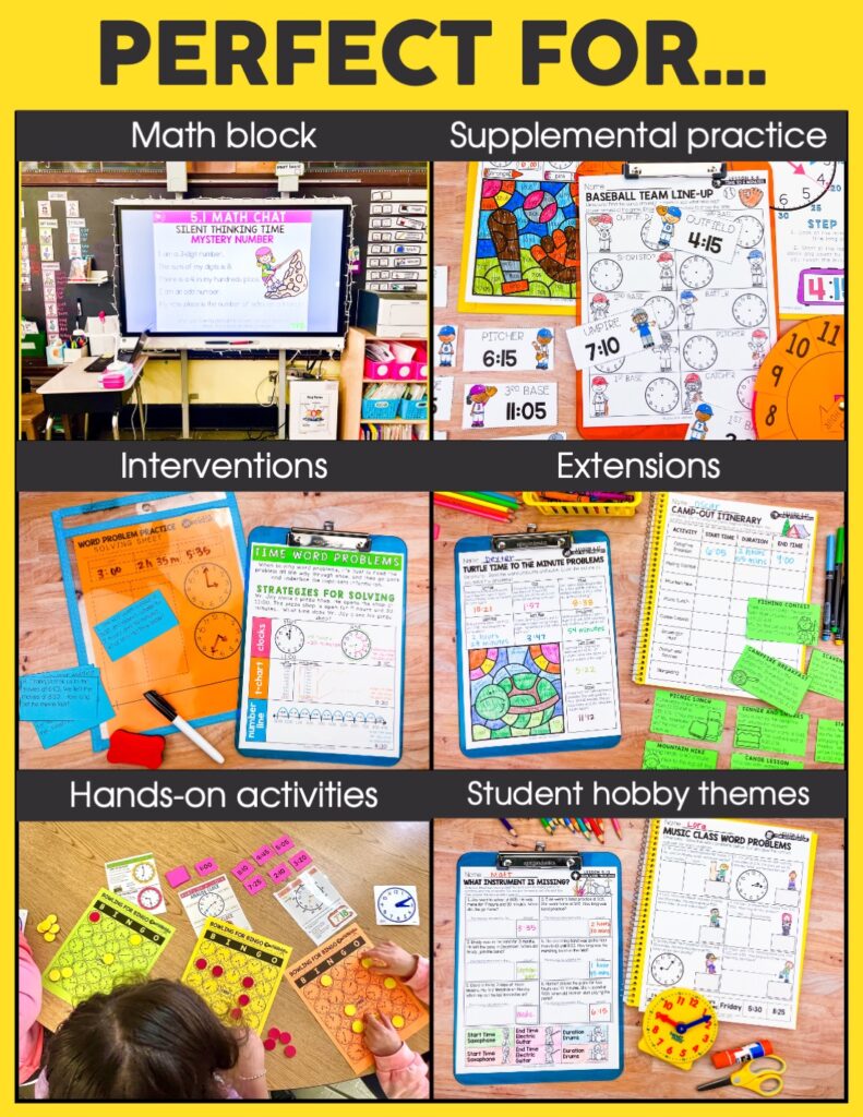 Telling Time Math Unit - Lucky Little Learners
