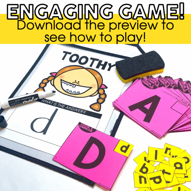 Kindergarten ELA Toothy® LIteracy Task Cards Bundle - Lucky Little Learners