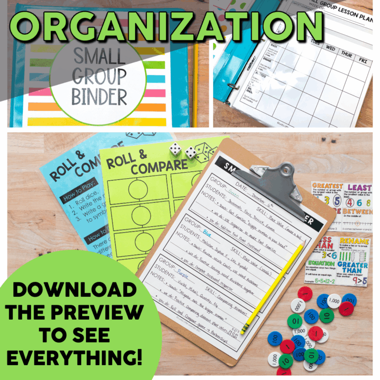 Math Intervention and Small Group Kit - Lucky Little Learners